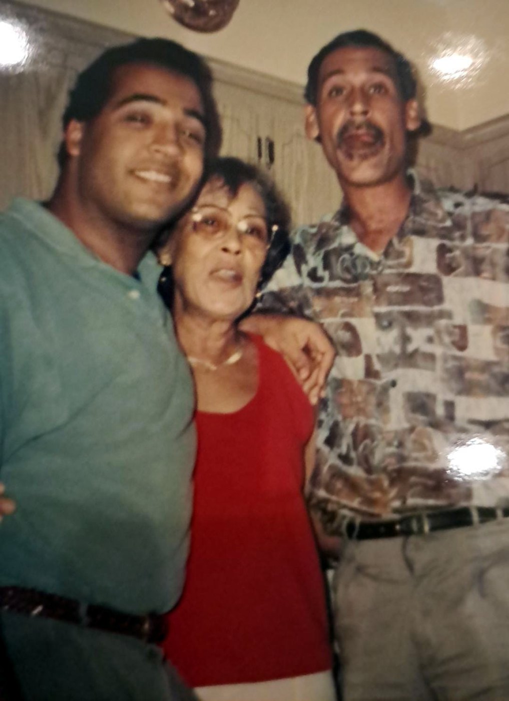 Sybil Sherman Black between her sons Kevin and Tony